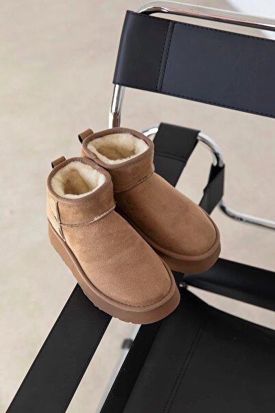 Sista Shoes Mini Suede Sheepskin Thick Sole Women's Boots