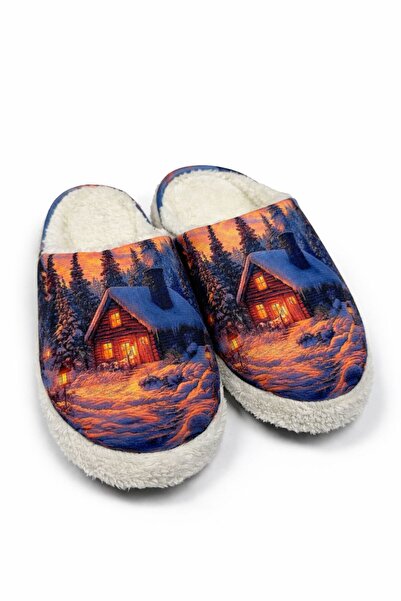 lesepri Winter Night Patterned House Slippers