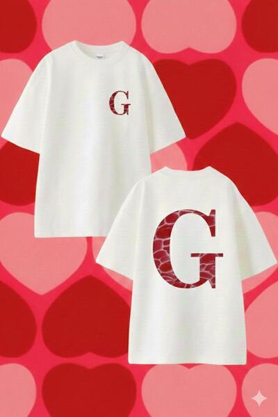 playwear PLAY WEAR RUJLU Tricou supradimensionat cu imprimeu cu litera G