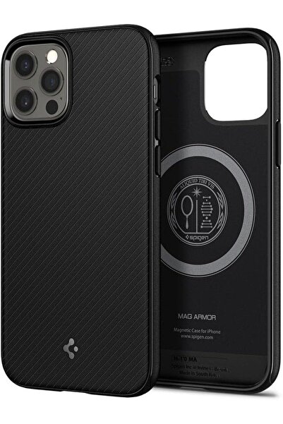 Spigen جراب Mag Armor MagFit للشحن المغناطيسي لهاتف Apple iPhone 12/12 Pro بش...