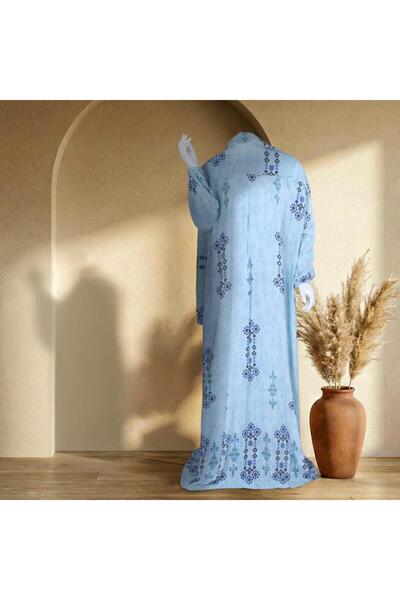 Melen Prayer garment with zipper - Light - Sky blue