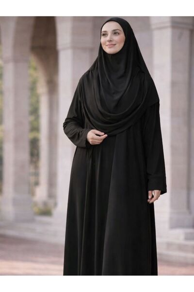 HANİQUE ثوب صلاة قطني ممشط من قطعة واحدة - تصميم مريح، قماش مرن مناسب للعبادة...