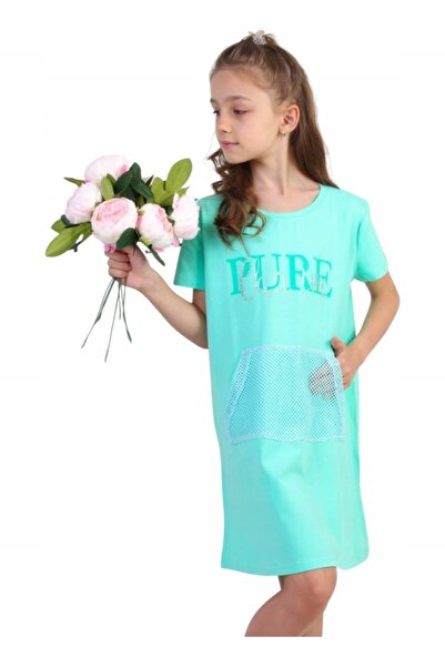 Mod Kids Sukienka dla Dziewczynki Bawełna BONITO Rozmiar 152 JASNOZIELONY