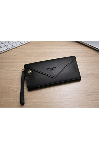 Z&ÇBUTİKK محفظة دافيو بولو النسائية ذات السحاب - متعددة الأقسام مع حزام