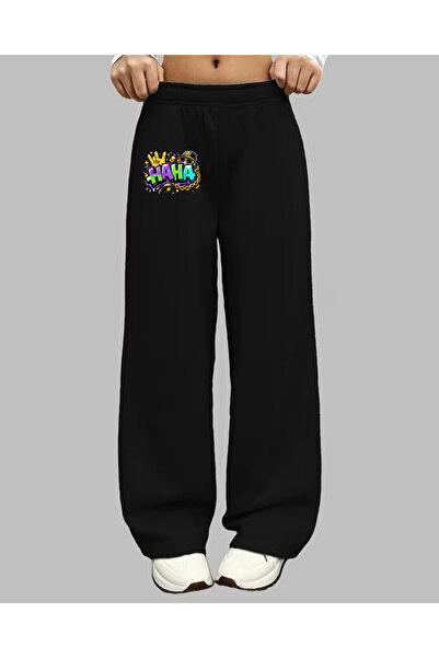 haha Girls' Printed Wide-Leg Sweatpants