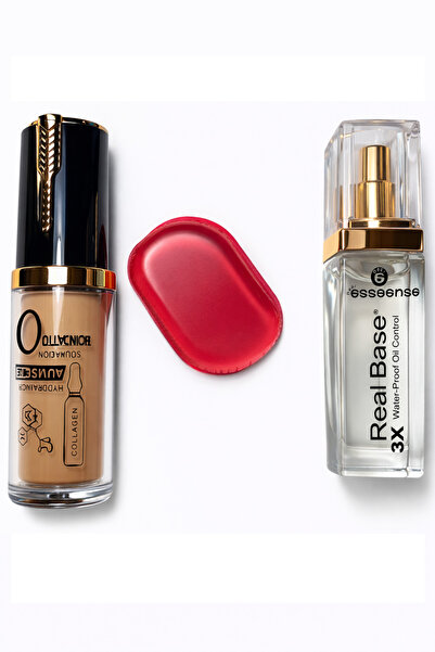 OEM Face makeup kit – Collagen foundation + Real Base 3X makeup base + Silico...