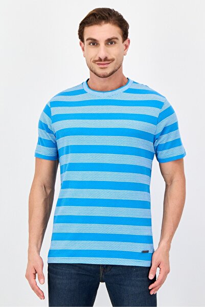 BENCH Men Crew Neck Stripe Short Sleeve T-Shirt, Multicolor