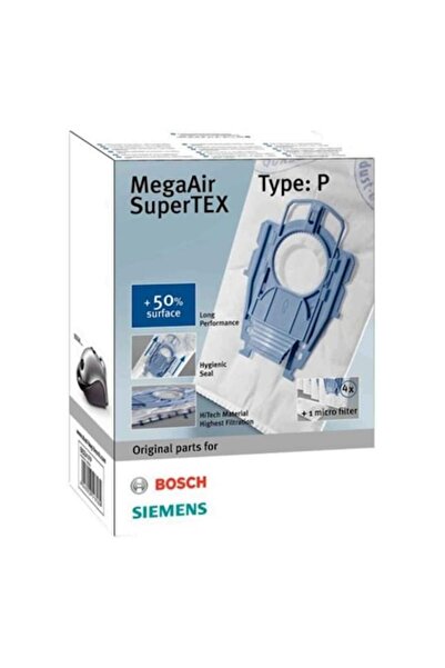 Bosch Universal Paper Bags with Closure Device BBZ41FP, 6L, 4 pcs. + 1 Micro-...