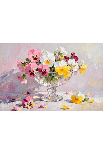 VeliumCraft Tablou Canvas Dansul panselutelor 4, 60 x 40 cm, natura, peisaj, ...