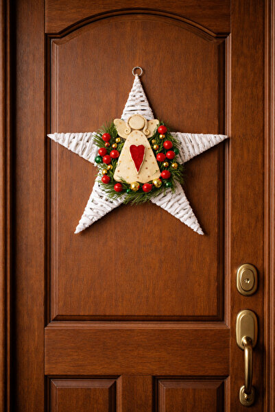 ps_studio.handmade Melek Figürlü Yıldız Kapı Süsü