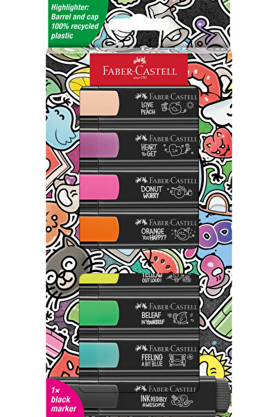 Faber Castell Комплект от 8 текстови маркера за графити, картонена кутия Fabe...