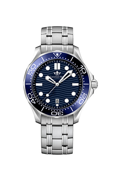 Caverton Mair Caverton Mayer watch with blue dial and steel strap