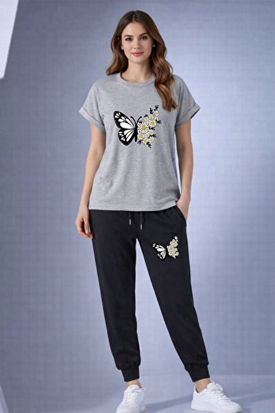 orwen life est. 2022 Oversize T-Shirt with Butterfly Print and Elastic Cuffs ...
