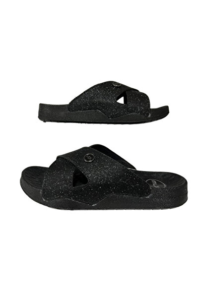 MULEX 11653-S Women's Cross Silvery Model Anatomical Sole Slippers