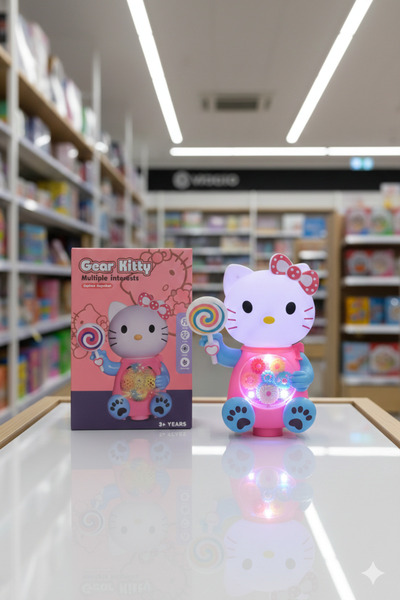 BESTTOYS Hello kity Işıklı müzikli hareket eden oyuncak bebek