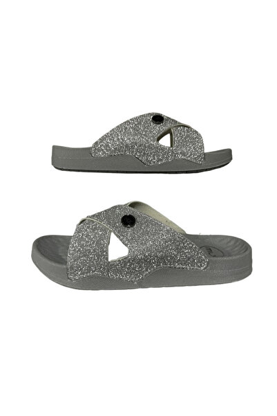 MULEX 11653-S Women's Cross Silvery Model Anatomical Sole Slippers