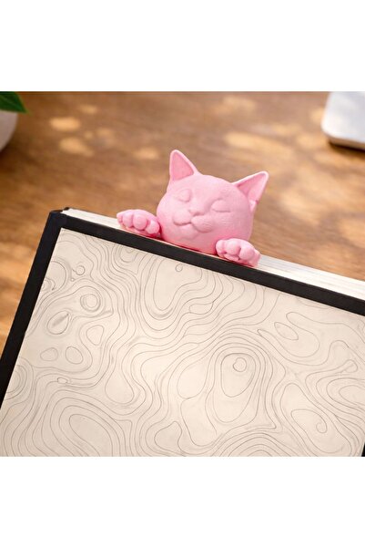 Basart Studio Özel Tasarım 3 Boyutlu Kedi Kitap Ayracı