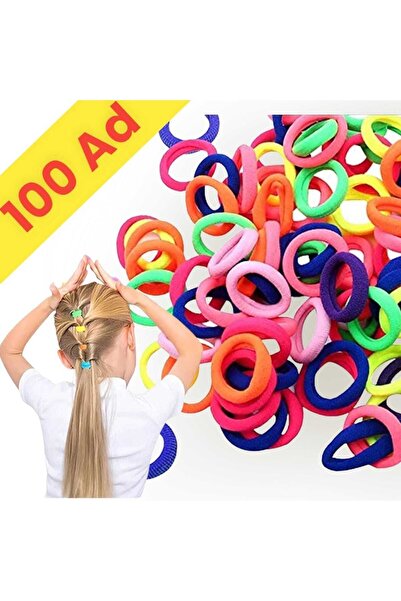 Trenderrs 100 цветни гъвкави еластични щипки за коса с дължина 3 см