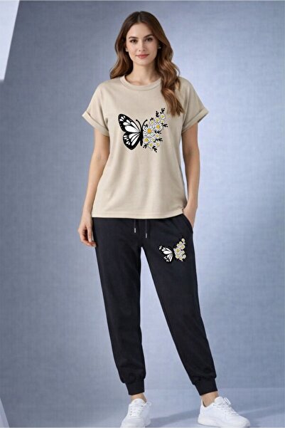 orwen life est. 2022 Oversize T-Shirt with Butterfly Print and Elastic Cuffs ...