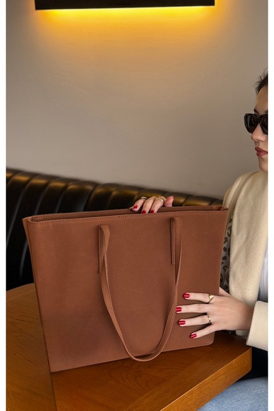 Muqu Bags Kadın Baton Süet Geniş Hacimli Omuz ve Kol Çantası