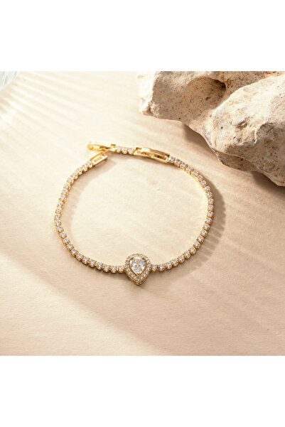 Twem Silver سوار من الفولاذ المقاوم للصدأ مرصع بحجر الزركونيا موديل سوولو ذهب...