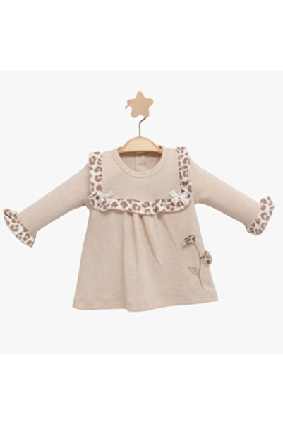 Tafyy فستان ليوبارد مزين بزهور القمر للفتيات الصغيرات
