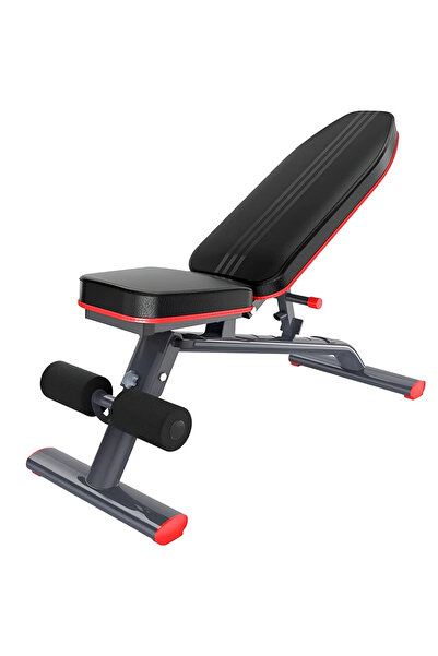 Fitness World foldable, multi-position adjustable exercise bench with resista...