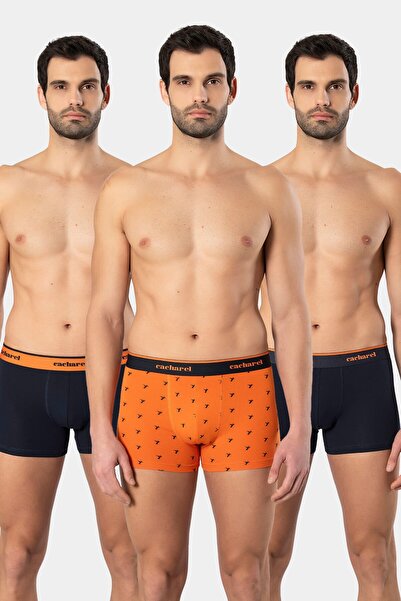 Cacharel 3 Pieces 95% Cotton 5% Lycra Patterned Men's Boxers