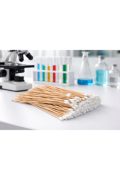 Labolist Eküvyon Çubuğu Non Steril Ahşap (Pamuklu) 15 cm 100 adet