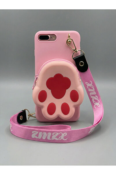 OSG İphone 7 Plus ve 8 Plus Uyumlu Fermuarlı Çantalı Cüzdanlı Boyun Askılı 3 ...