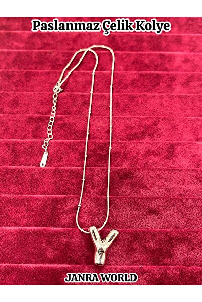 JANRA WORLD Balon Harfli Paslanmaz Çelik Kadın Kolye Harfli Kolye Sevgililer ...