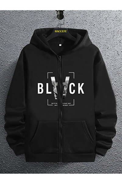 Deocept Unisex Printed Hooded Jacket with Kangaroo Pocket, Comfortable Fit, O...