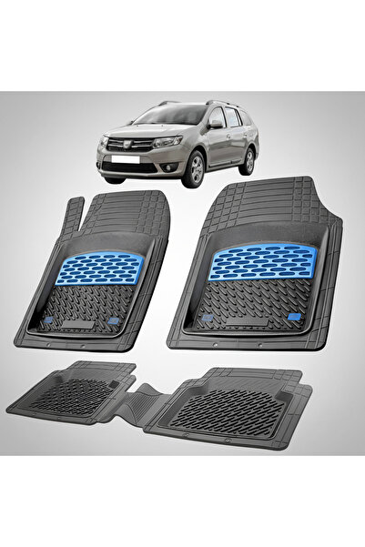 TEAMCAR Covorașe tip tavă compatibile cu Dacia Logan MCV 2013-2017, albastre