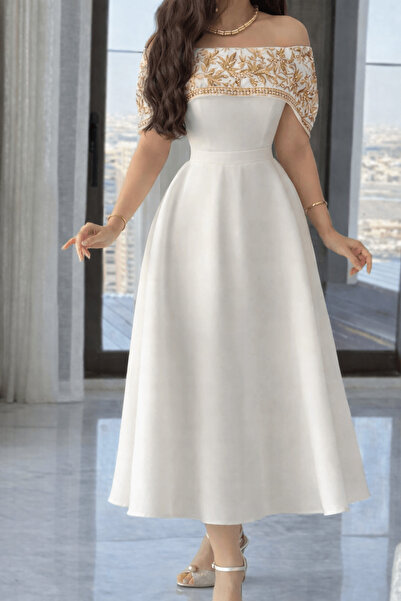 Othea فستان ابيض انيق