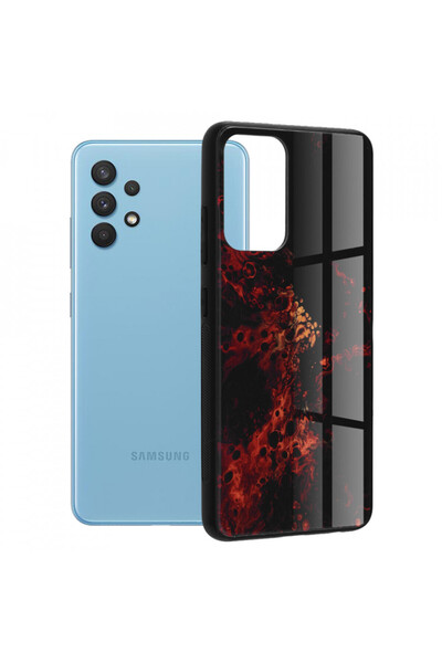 Techsuit Husa Samsung Galaxy A72 4G /5G- Printing Glass - Fire