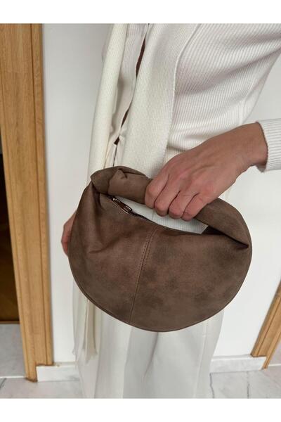 Tina İstanbul Hobo Bag Knot Detailed Mini Shoulder Bag Mink