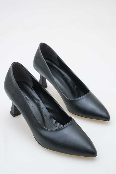 BİR-SEN SHOES Opal Black Matte Heeled Stiletto 6.5