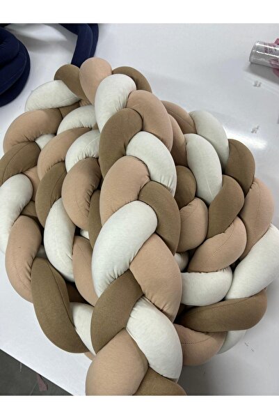 GULDESIGN واقي سرير الأطفال المحبوك 360 سم 3 طبقات محبوك 60×120 واقي سرير الأ...