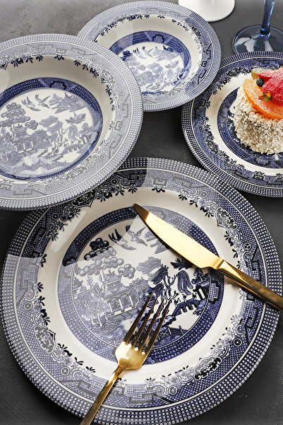 Porselen Diyarı Churchill 24 Parça Porselen Yemek Takımı