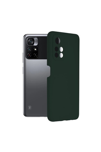 Techsuit Husa Xiaomi Poco M4 Pro 5G -Soft Edge Silicone Dark green