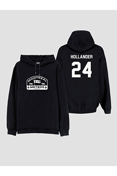 MODA Rozanov 81 Hollander 24 Heated Rivalry Series Printed Black Hooded Sweat...