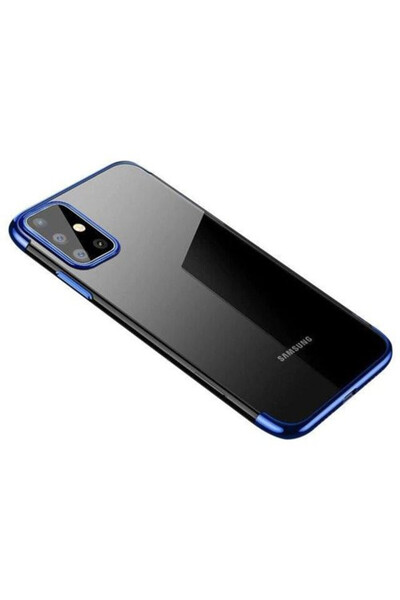 Techsuit Husa Samsung Galaxy A72 4G/5G -Clear Color case gel-Margine albastra