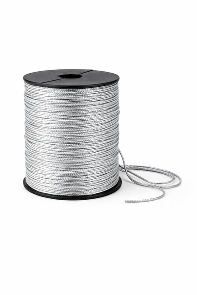 Ak Tuhafiye خيط مونوفيل مزخرف باللون الفضي بطول 500 متر - فضي - للتغليف - خيط...