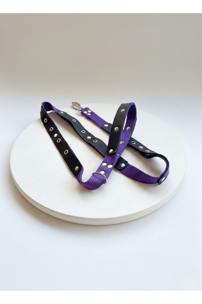 balkonda Dog Walking Leash 2.5 cm Wide Colored Cord and Leather