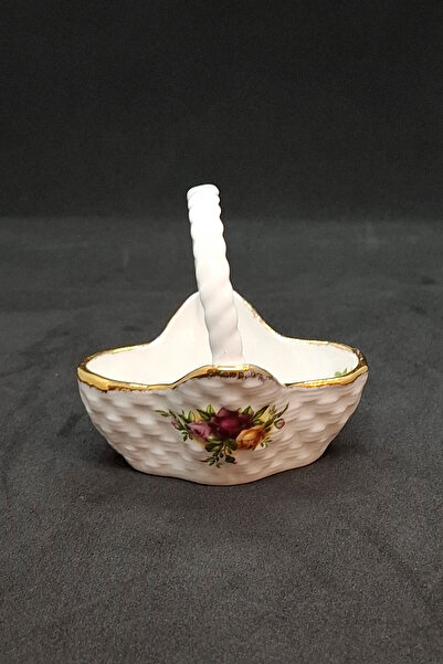 Royal Albert Old Country Roses Bone China Antique Porcelain Braided Mini Bask...