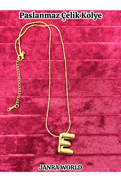 JANRA WORLD Balon Harfli Paslanmaz Çelik Kadın Kolye Harfli Kolye Sevgililer ...