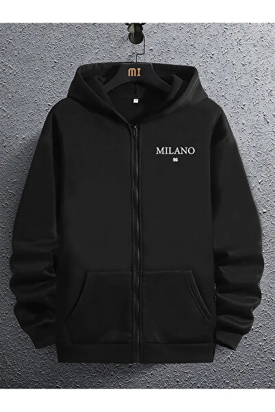 Deocept Unisex Printed Hooded Jacket with Kangaroo Pocket, Comfortable Fit, O...