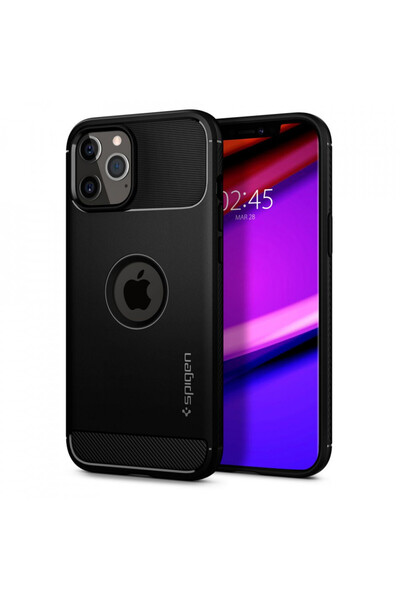 Spigen Husa Iphone 12 Pro Max - Rugged Armor -Neagra