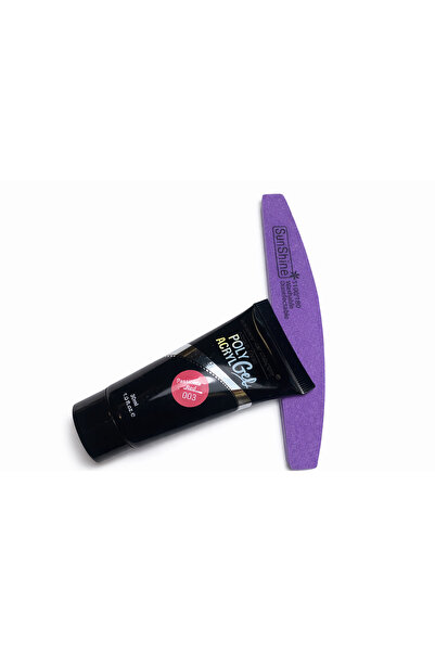 bomesel Kit Poly Acryl Gel UV/LED Passionate Red 003 – 30 ml + Pilă Unghii Pr...