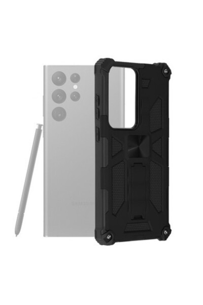 Techsuit Samsung Galaxy S23 Ultra Case - Blazor Black